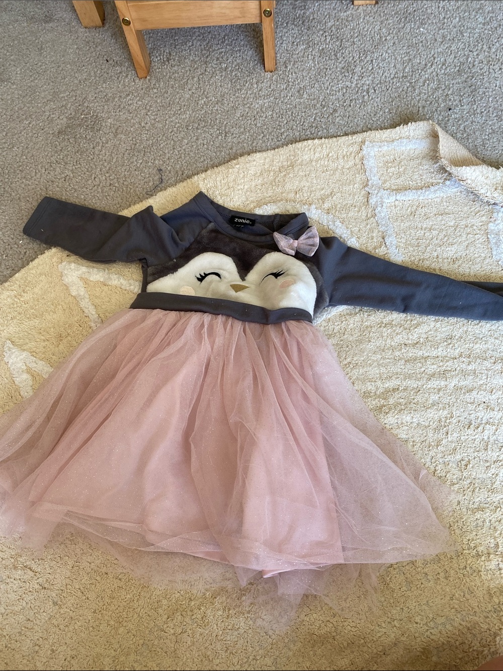 Cherokee Gray Top Pink Tulle Penguin Costume Dress